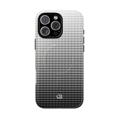 Black Tough 2.0 Magsafe Phone Case for iPhone - Obsidian Halftone Flux