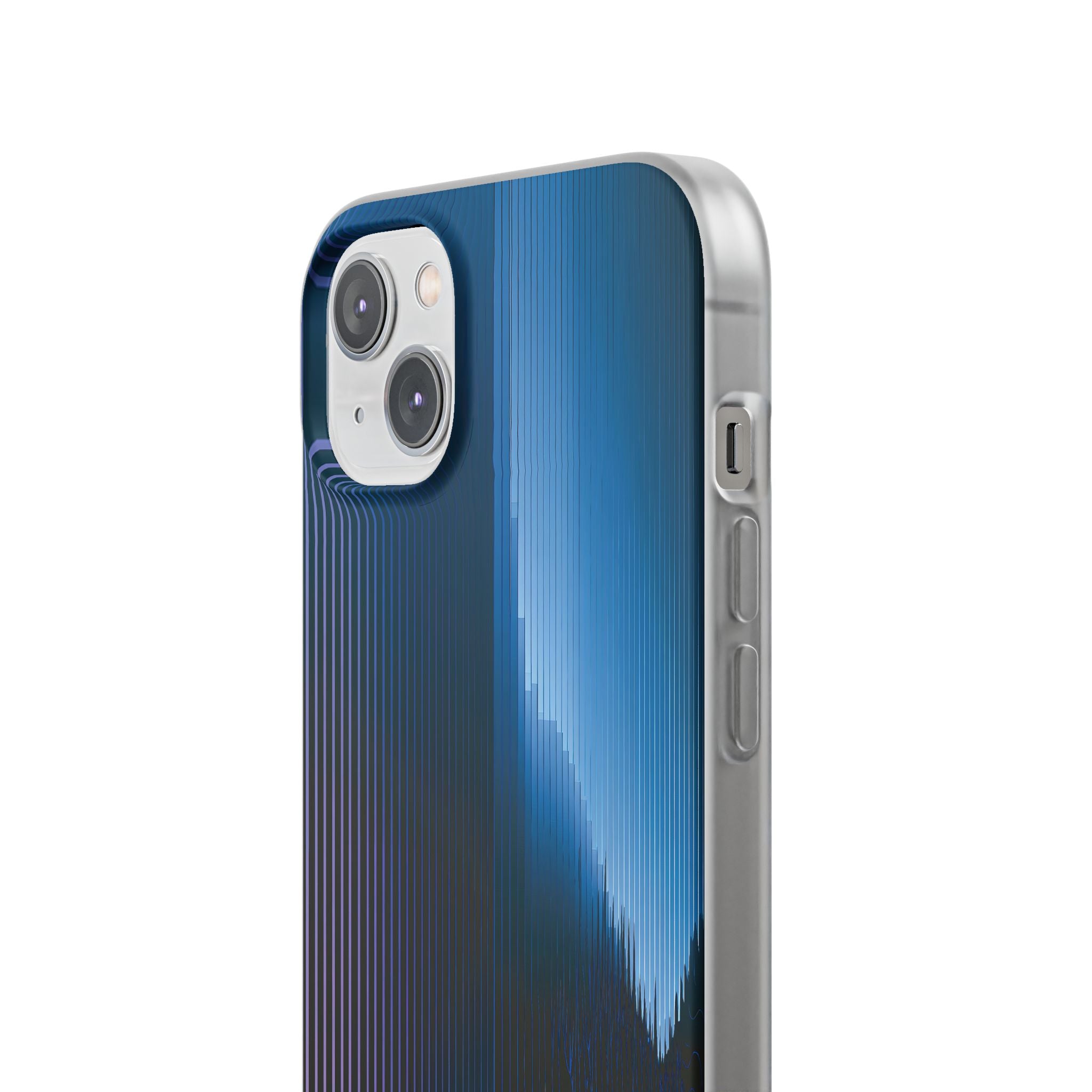 Blue Lite Phone Case for iPhone - Indigo Distortion Wave
