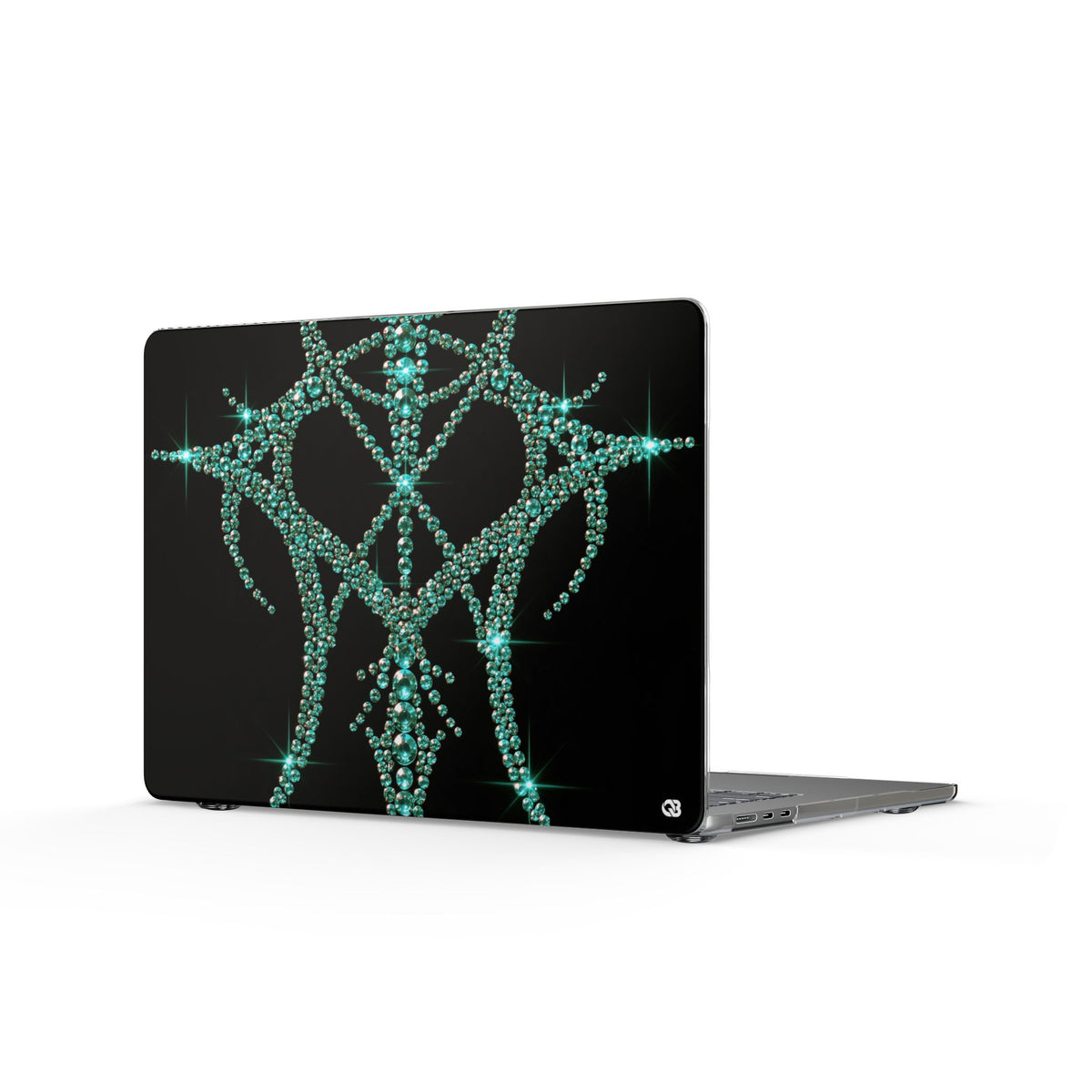 Teal Cyber Sigil · Clear Hard Case for MacBook · Teal