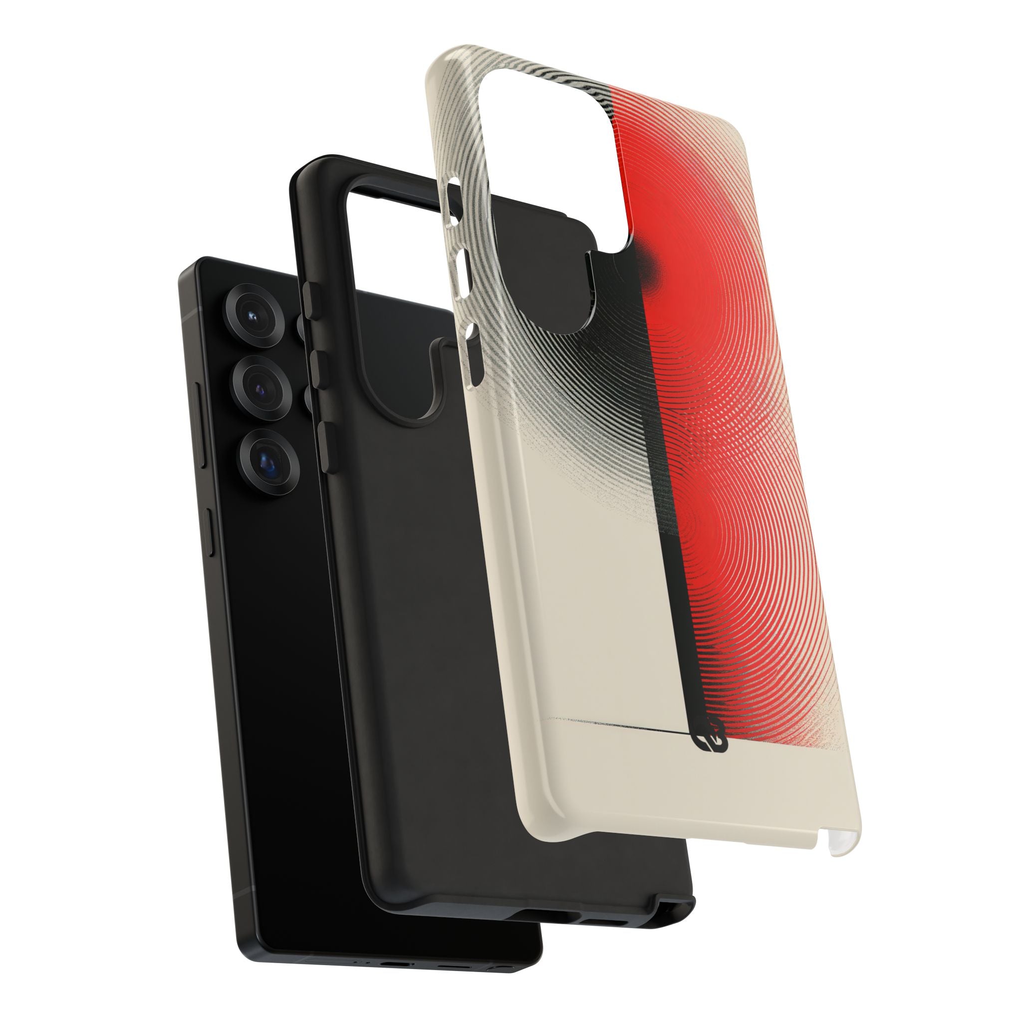 Red Tough Phone Case for Samsung - Split Signal Red
