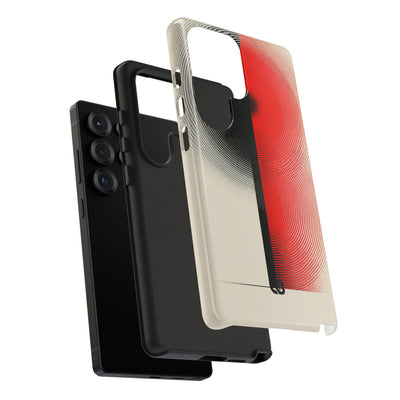 Red Tough Phone Case for Samsung - Split Signal Red