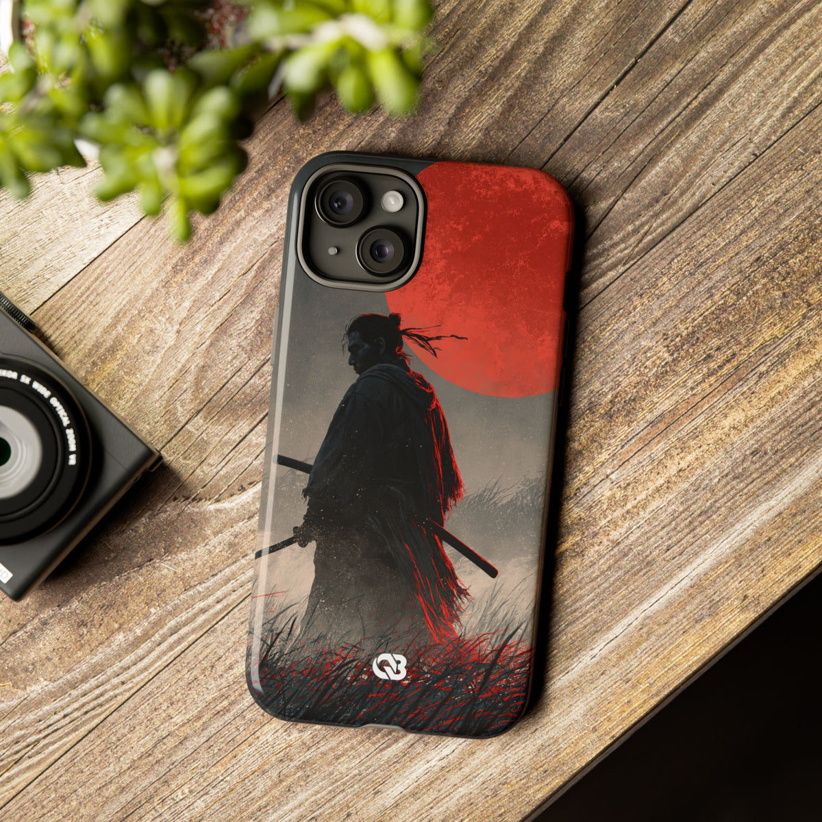 Crimson Moon Ronin · Tough Phone Case for iPhone · Black