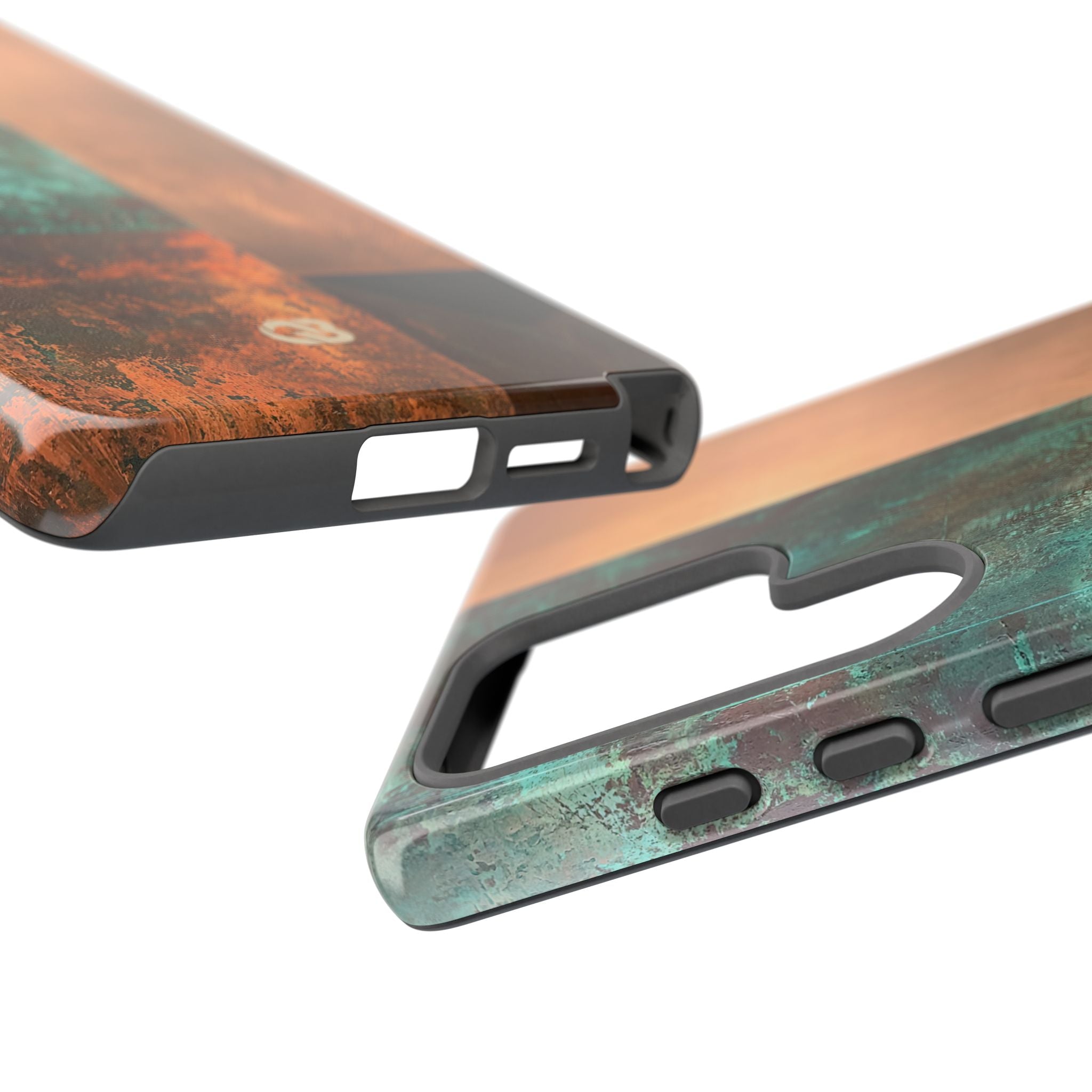 Teal Tough Phone Case for Samsung - Verdigris Copper Slab