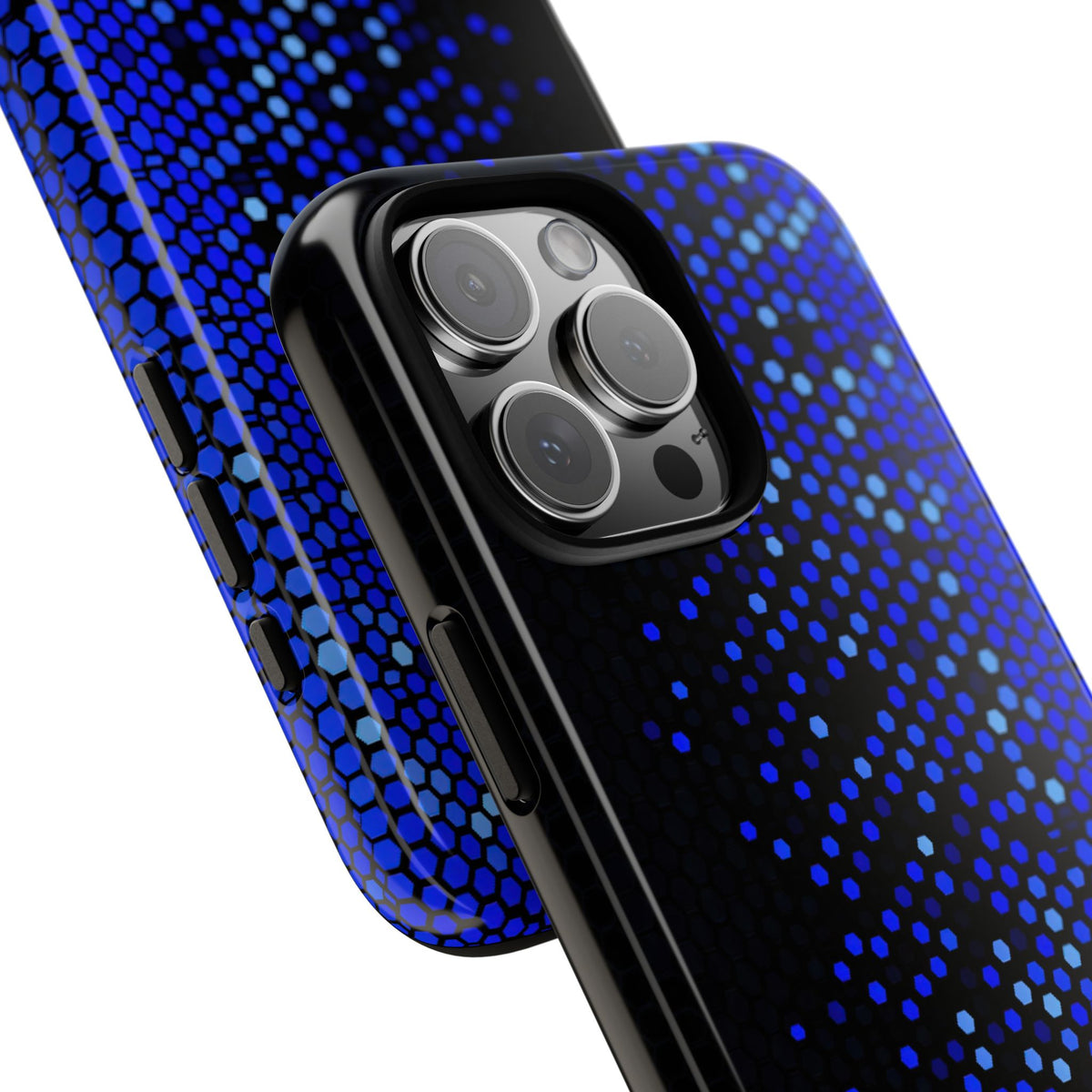 Cobalt Hex Dispersion · Tough Phone Case for iPhone · Blue