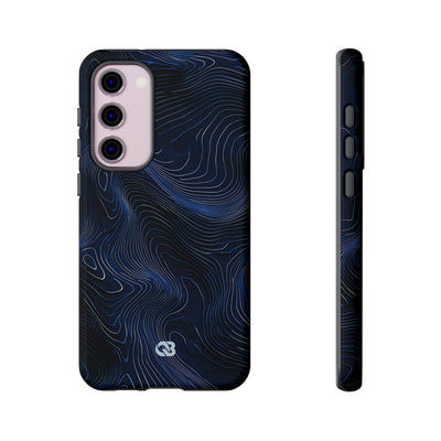 Blue Tough Phone Case for Samsung - Cobalt Contour Ridge