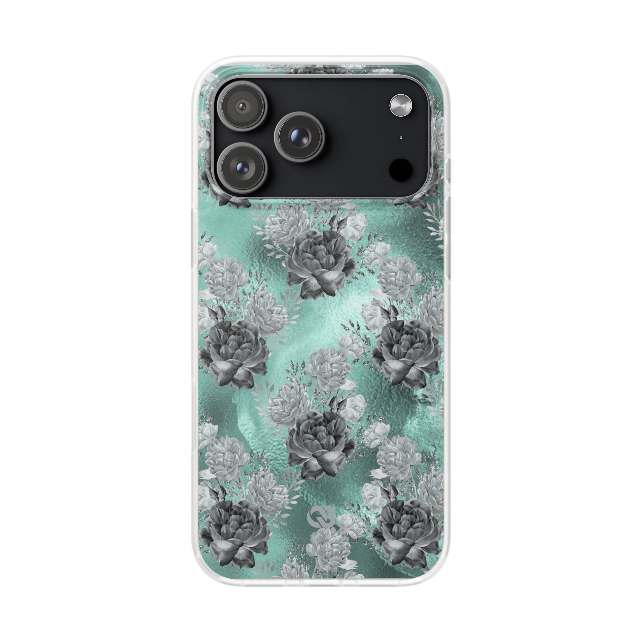 Frost Mint Floral · Soft Handyhülle für iPhone