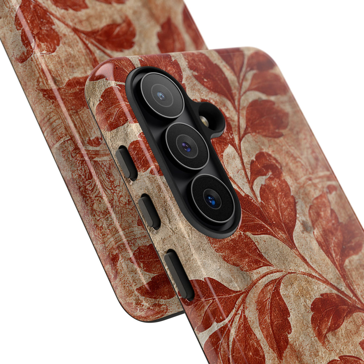 Terracotta Botanical Fresco · Tough Phone Case for Samsung · Red