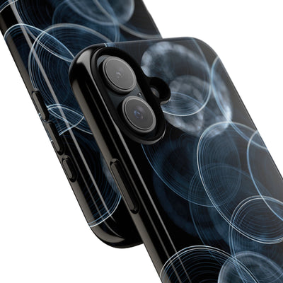 Blue Tough Phone Case for iPhone - Cyan Pulse Ripple