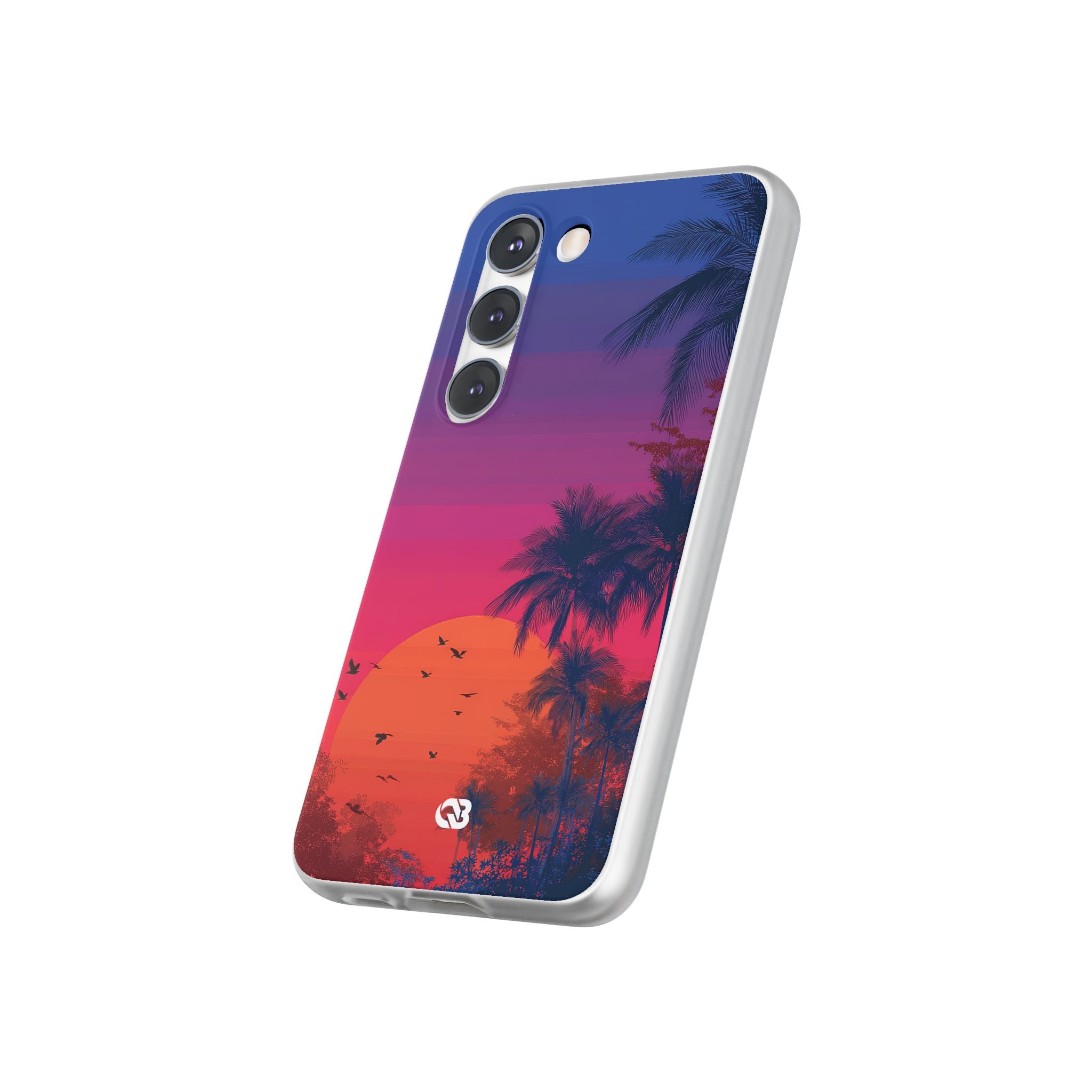Neon Horizon Palms · Soft Handyhülle für Samsung