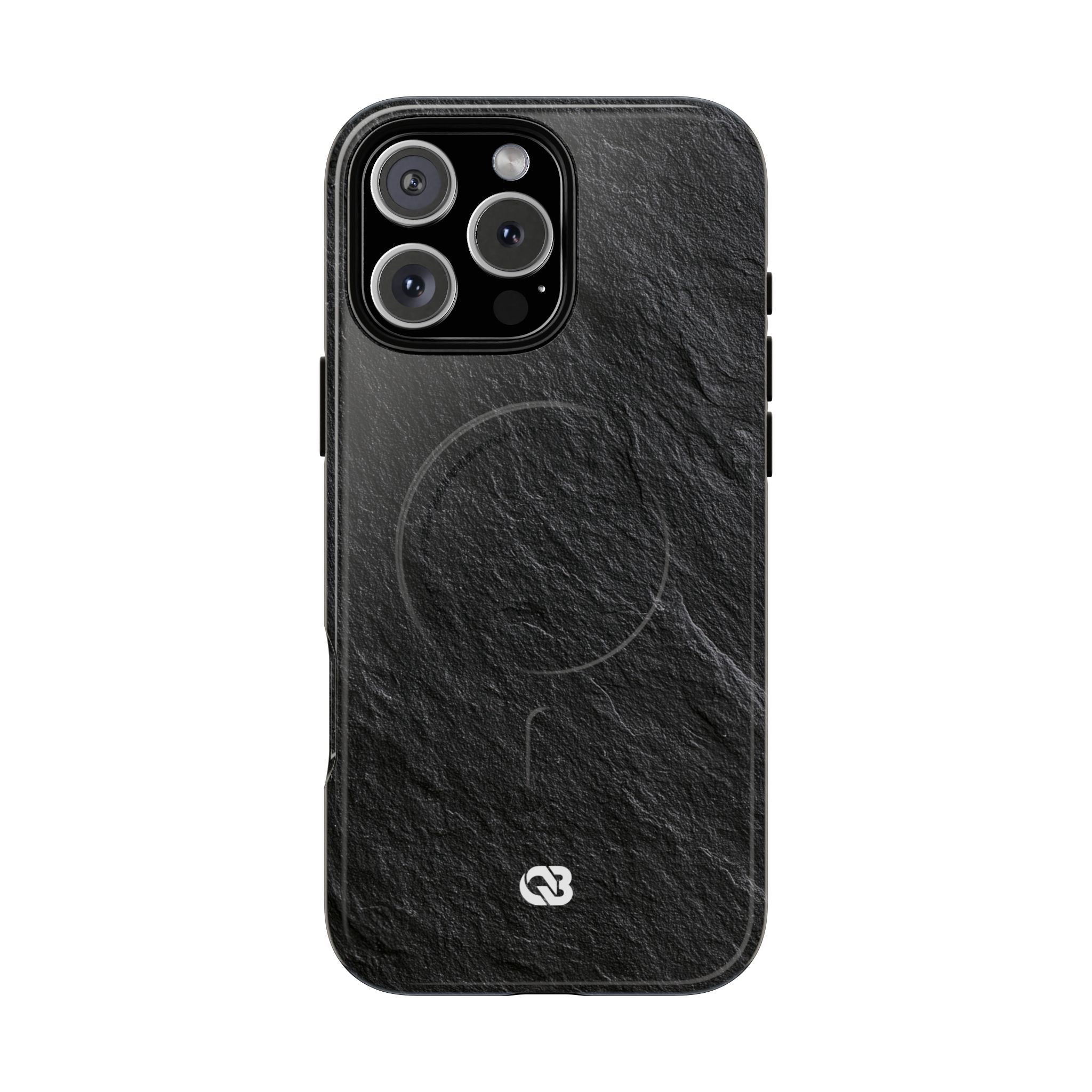 Black Tough 2.0 Magsafe Phone Case for iPhone - Raw Obsidian Slate