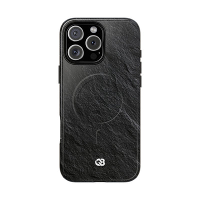 Black Tough 2.0 Magsafe Phone Case for iPhone - Raw Obsidian Slate
