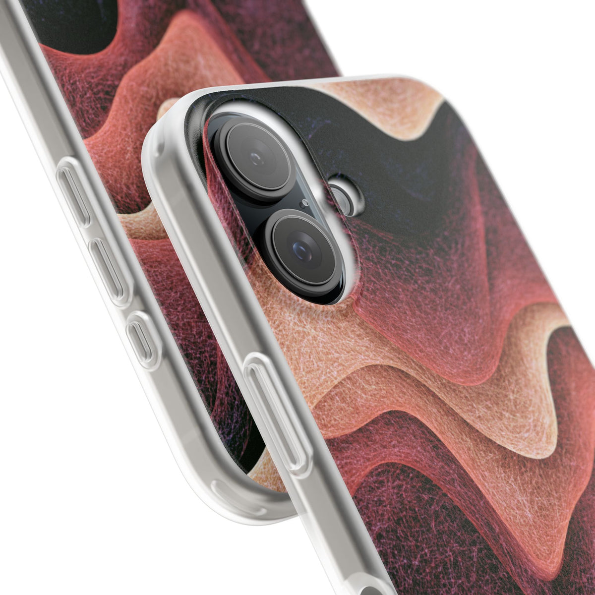 Rose Contour Waves · Lite Phone Case for iPhone ·  Pink