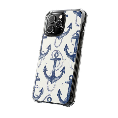 Navy Anchor Loop iPhone 14 Pro Max Case - Impact