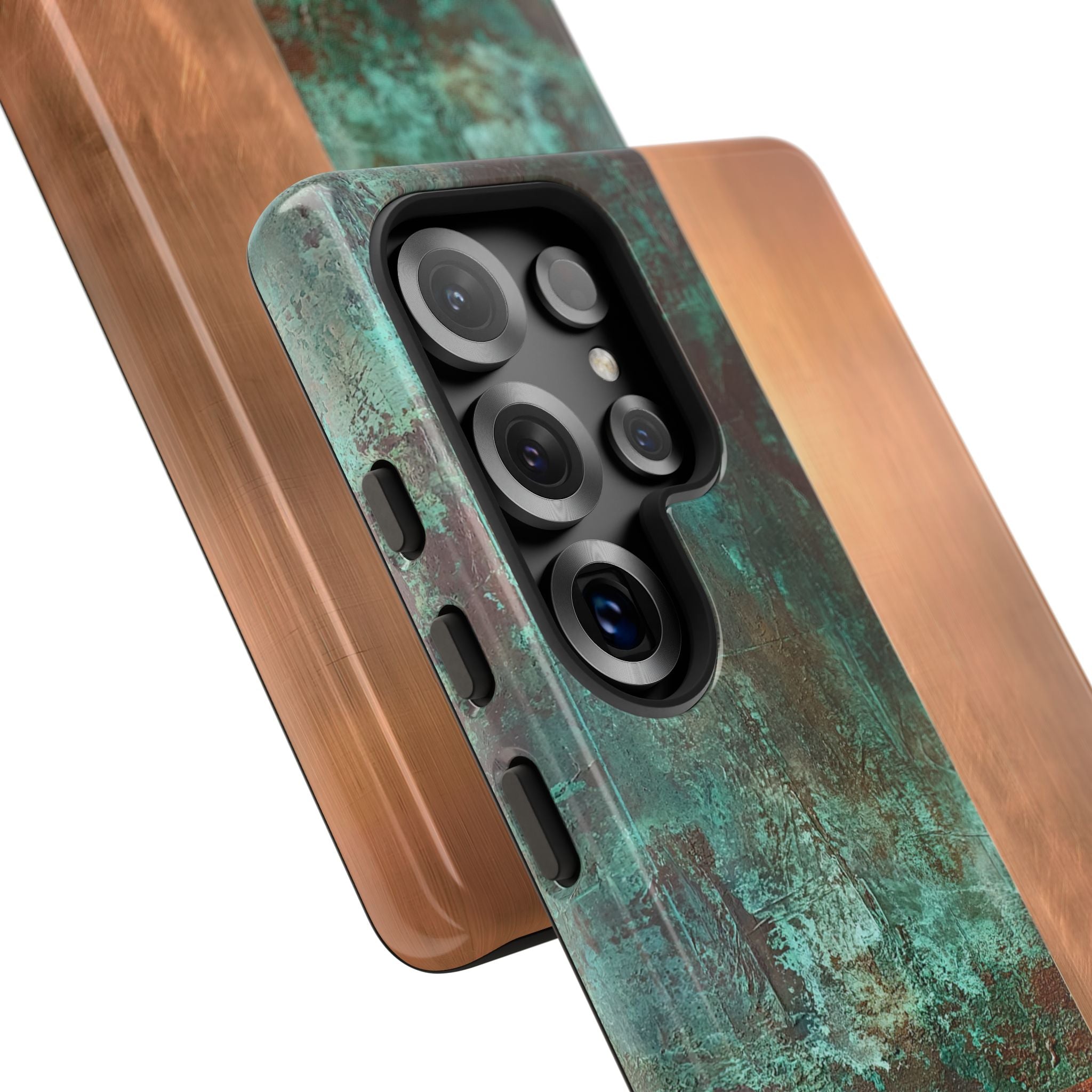 Teal Tough Phone Case for Samsung - Verdigris Copper Slab