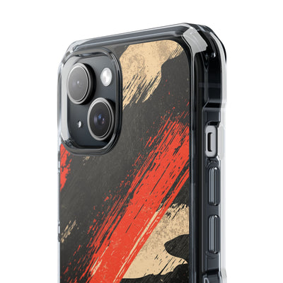 Urban Slash Camo · Clear Impact Magnetic Phone Case for iPhone · Black