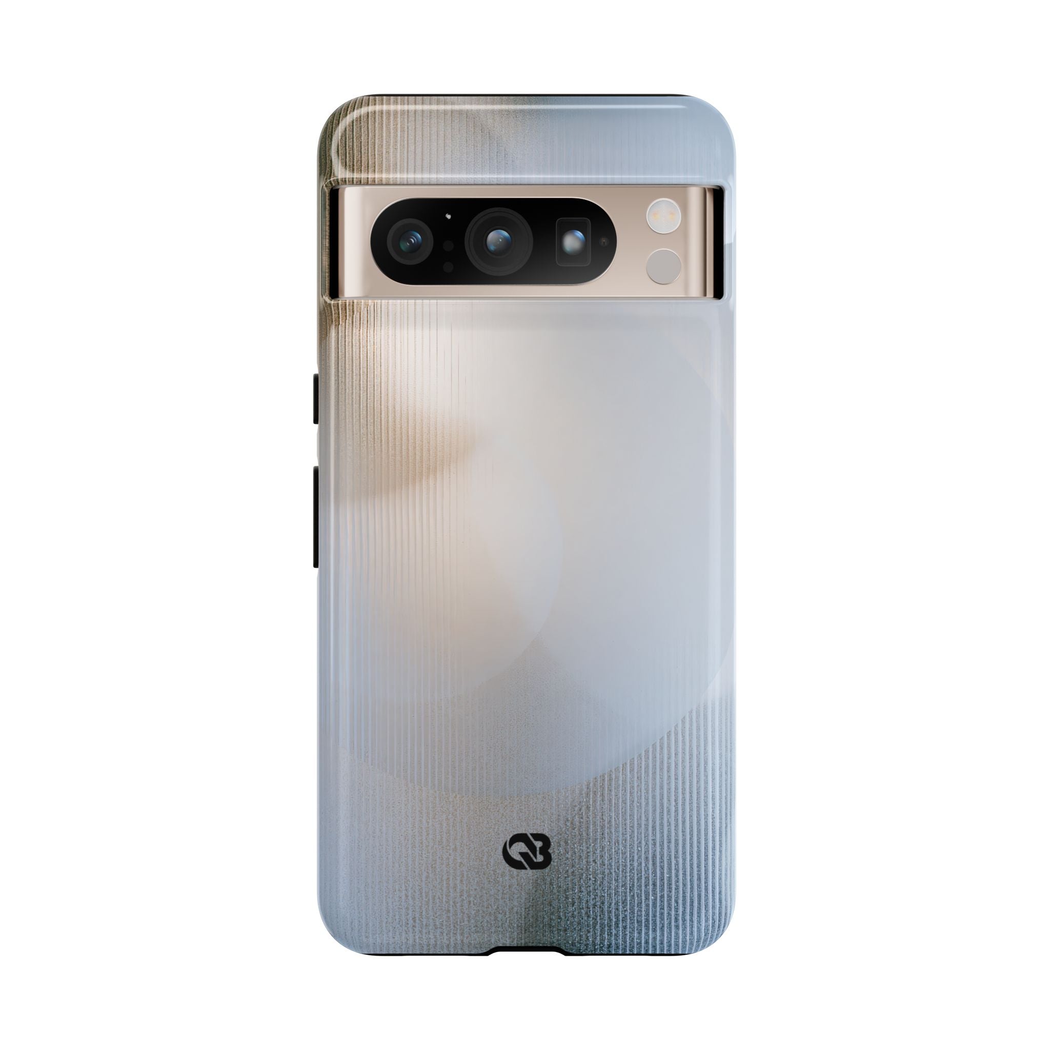 White Tough Phone Case for Google Pixel - Frosted Ribbed Sphere