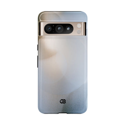 White Tough Phone Case for Google Pixel - Frosted Ribbed Sphere