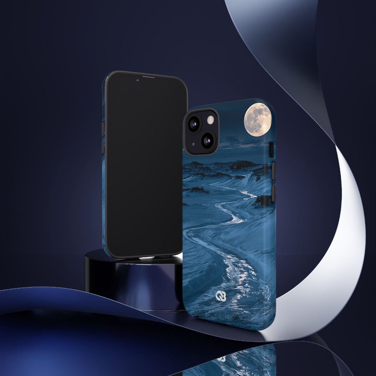 Arctic Moon Drift · Tough Phone Case for iPhone · Blue