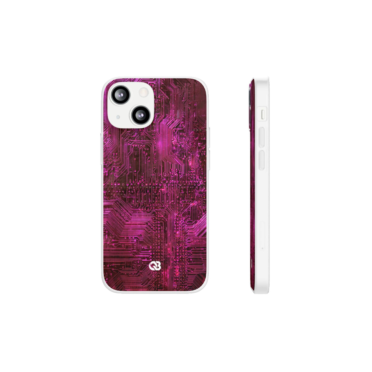 Magenta Circuit Trace · Lite Phone Case for iPhone ·  Pink