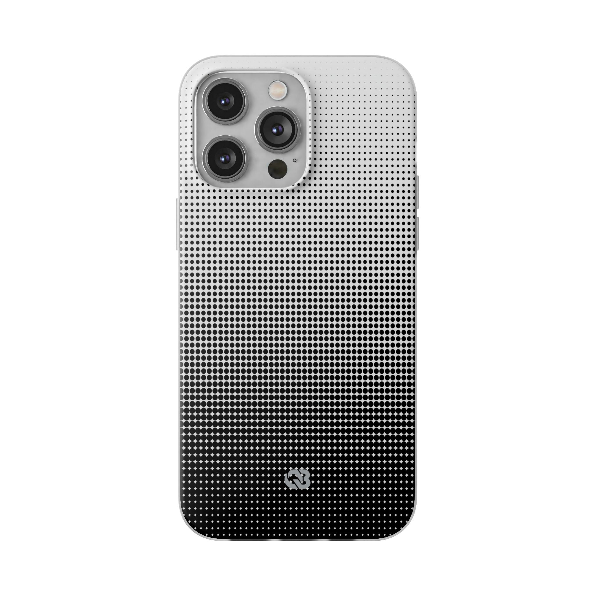 Black Lite Phone Case for iPhone - Obsidian Halftone Flux