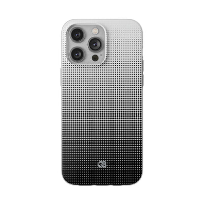 Black Lite Phone Case for iPhone - Obsidian Halftone Flux