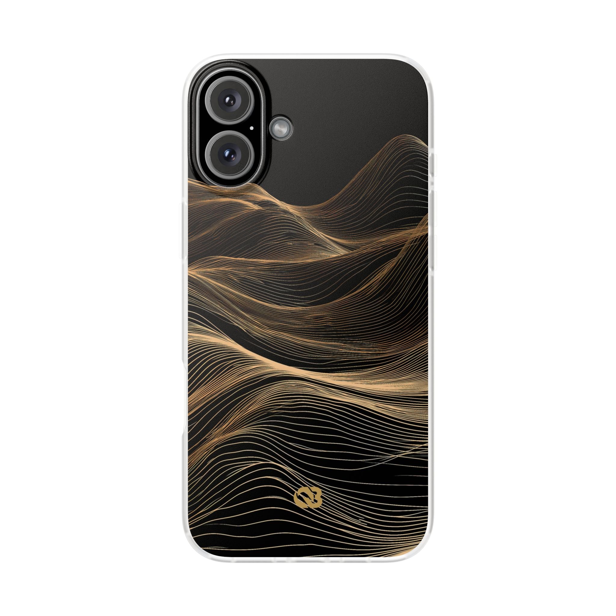 Black Lite Phone Case for iPhone - Copper Topo Ridge