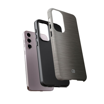 Grey Tough Phone Case for Samsung - Brushed Industrial Steel