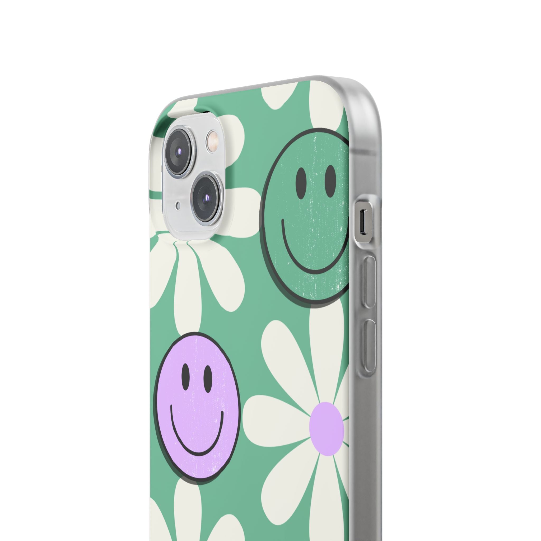 Smiley Daisy Glow iPhone 14 Plus Case - Soft