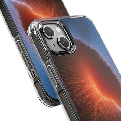 Thermal Aura Pulse · Clear Impact Magnetic Phone Case for iPhone · Blue