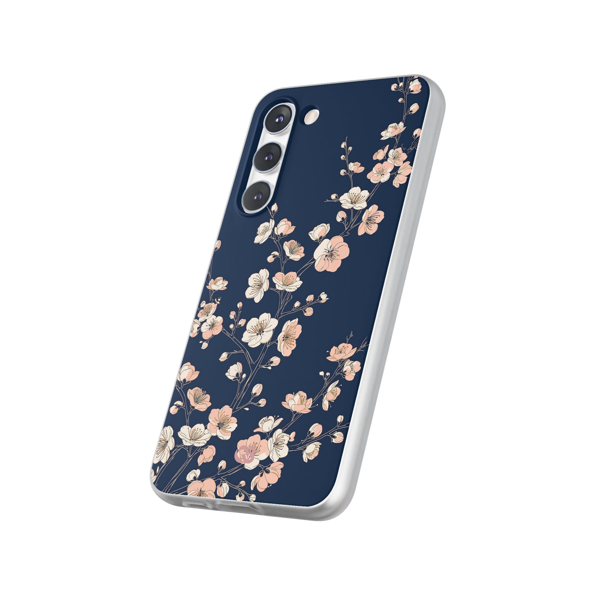 Blue Lite Phone Case for Samsung - Midnight Peach Sakura