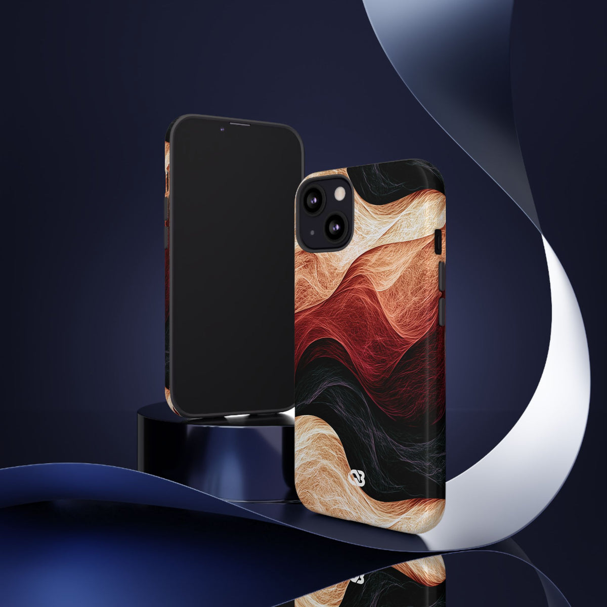 Ember Wave Dispersion · Tough Phone Case for iPhone · Red