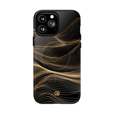 Gilded Ridge Lines · Tough 2.0 Magnetic Phone Case for iPhone · Black