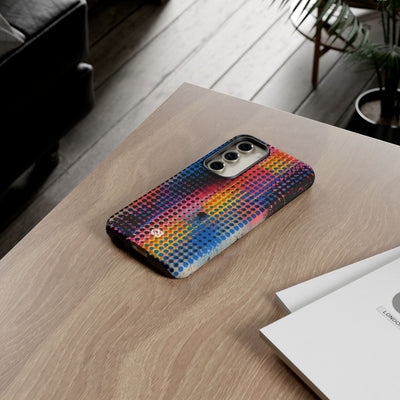 Chromatic Halftone Grid · Tough Phone Case for Samsung · Blue