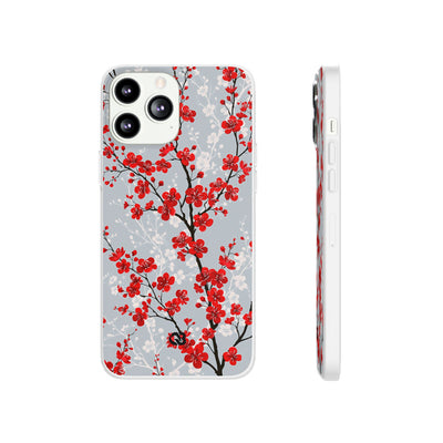 Scarlet Plum Blossom · Lite Phone Case for iPhone ·  Red