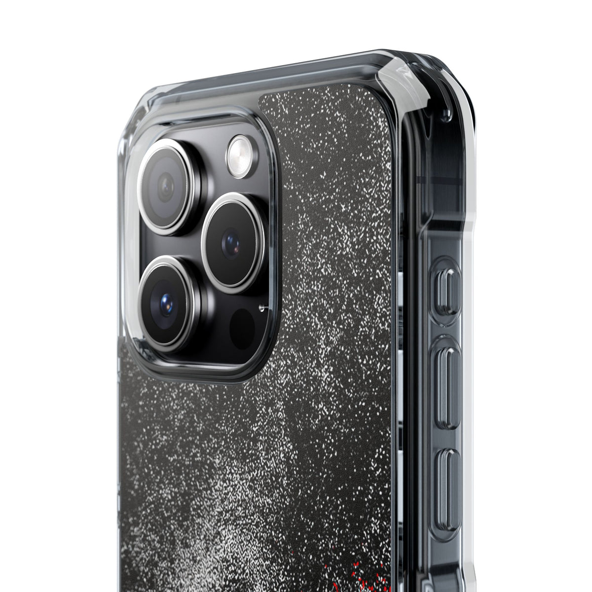 Crimson Noir Drip · Clear Impact Magnetic Phone Case for iPhone ·  Black