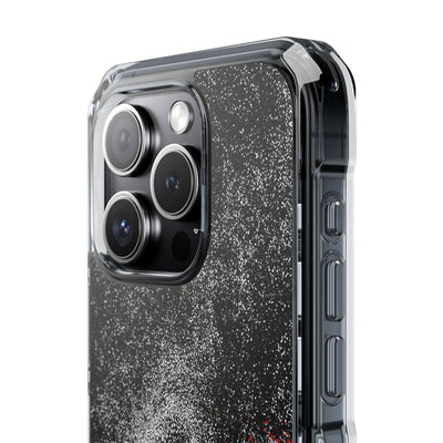 Crimson Noir Drip · Clear Impact Magnetic Phone Case for iPhone ·  Black