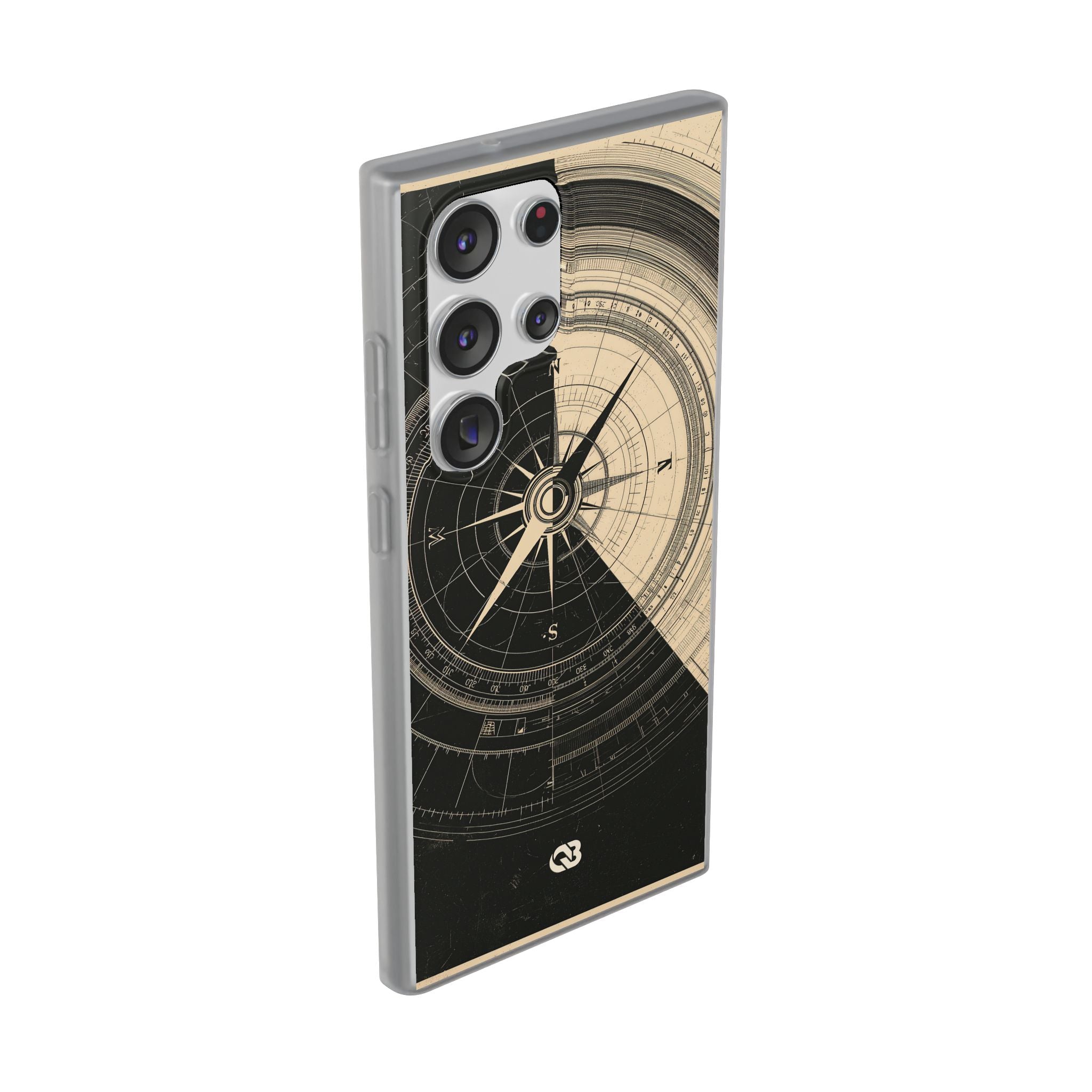 Beige Lite Phone Case for Samsung - Obsidian Nautical Blueprint