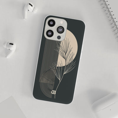 Botanical Crescent Linework · Lite Phone Case for iPhone ·  Green