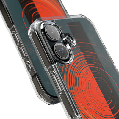 Teal Impact MagSafe Phone Case for iPhone - Burnt Slate Radial