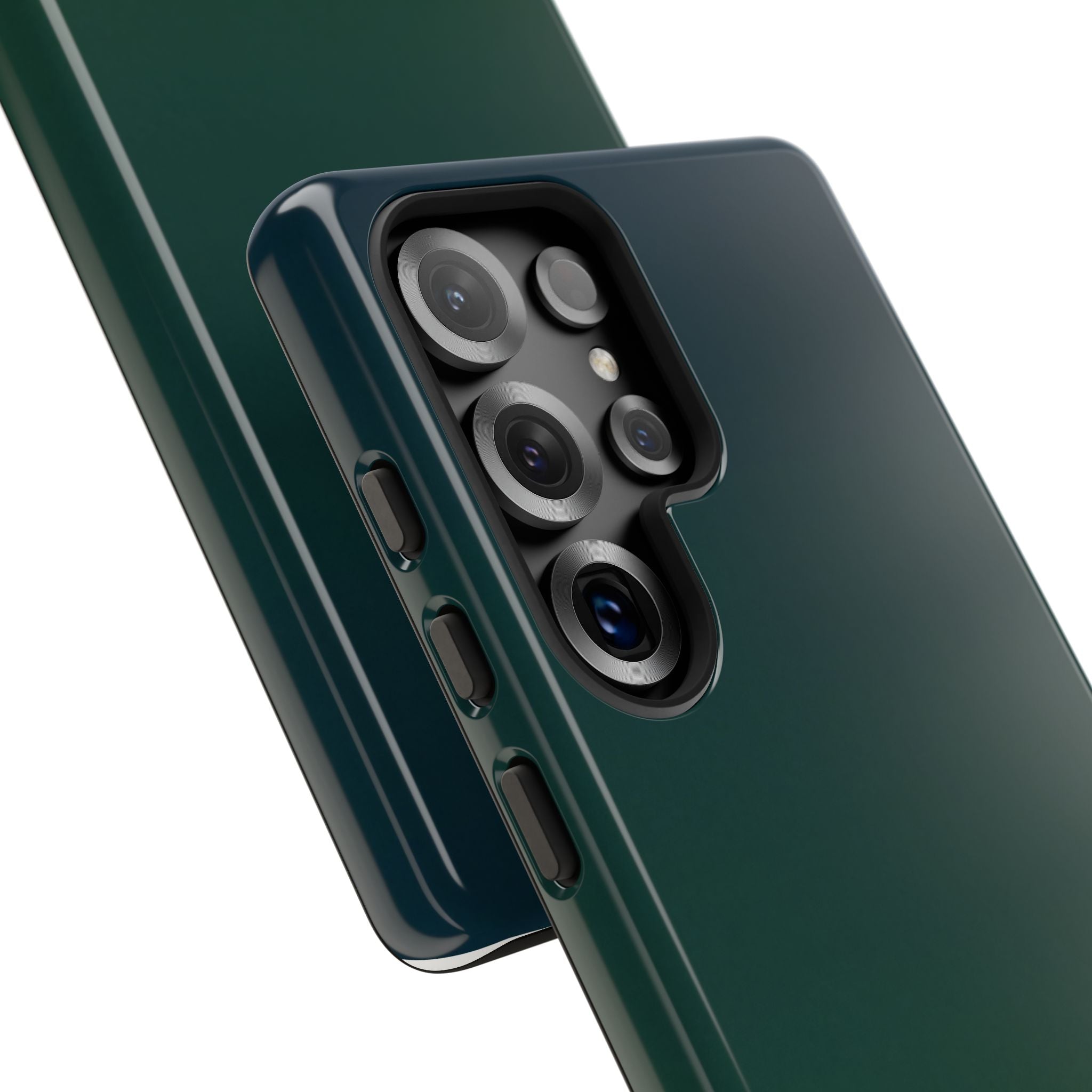 Green Tough Phone Case for Samsung - Midnight Pine Horizon