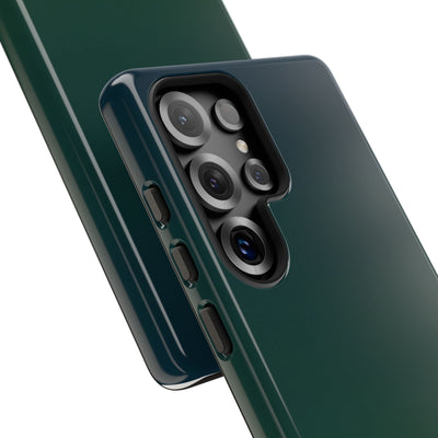 Green Tough Phone Case for Samsung - Midnight Pine Horizon