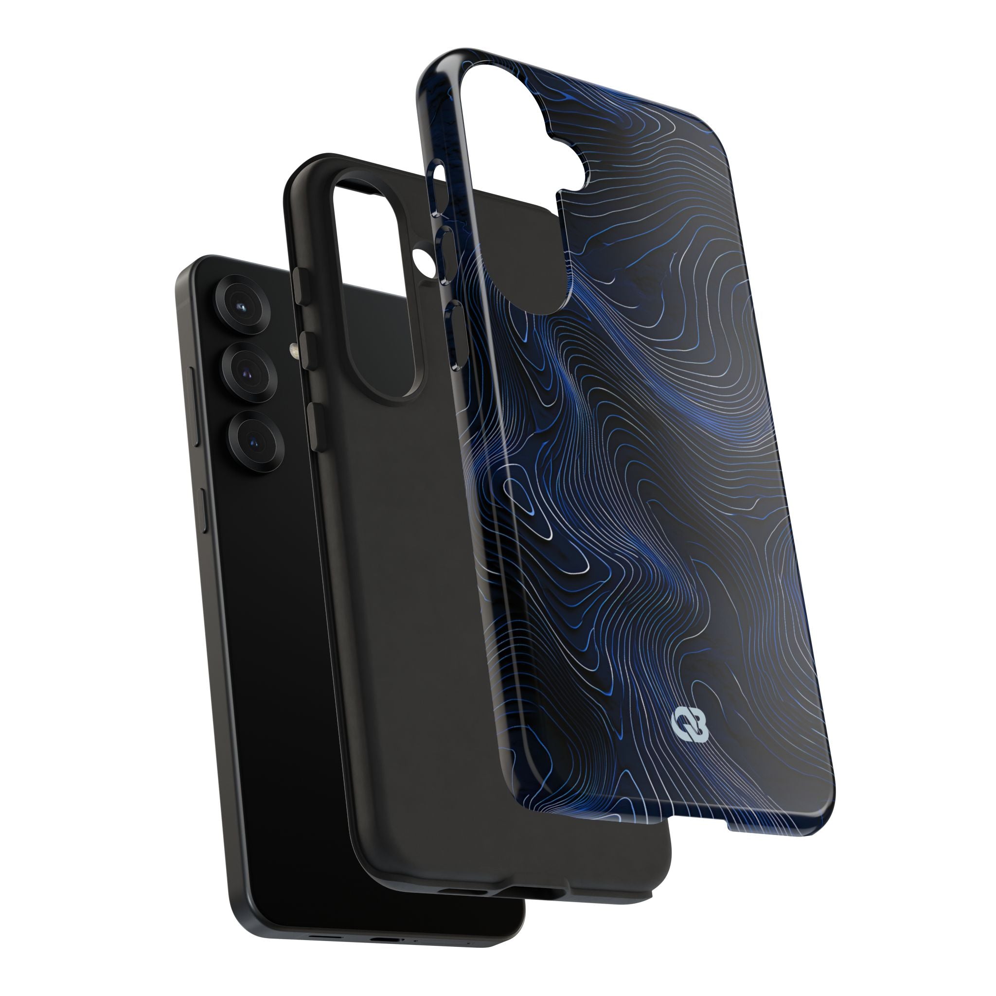 Blue Tough Phone Case for Samsung - Cobalt Contour Ridge