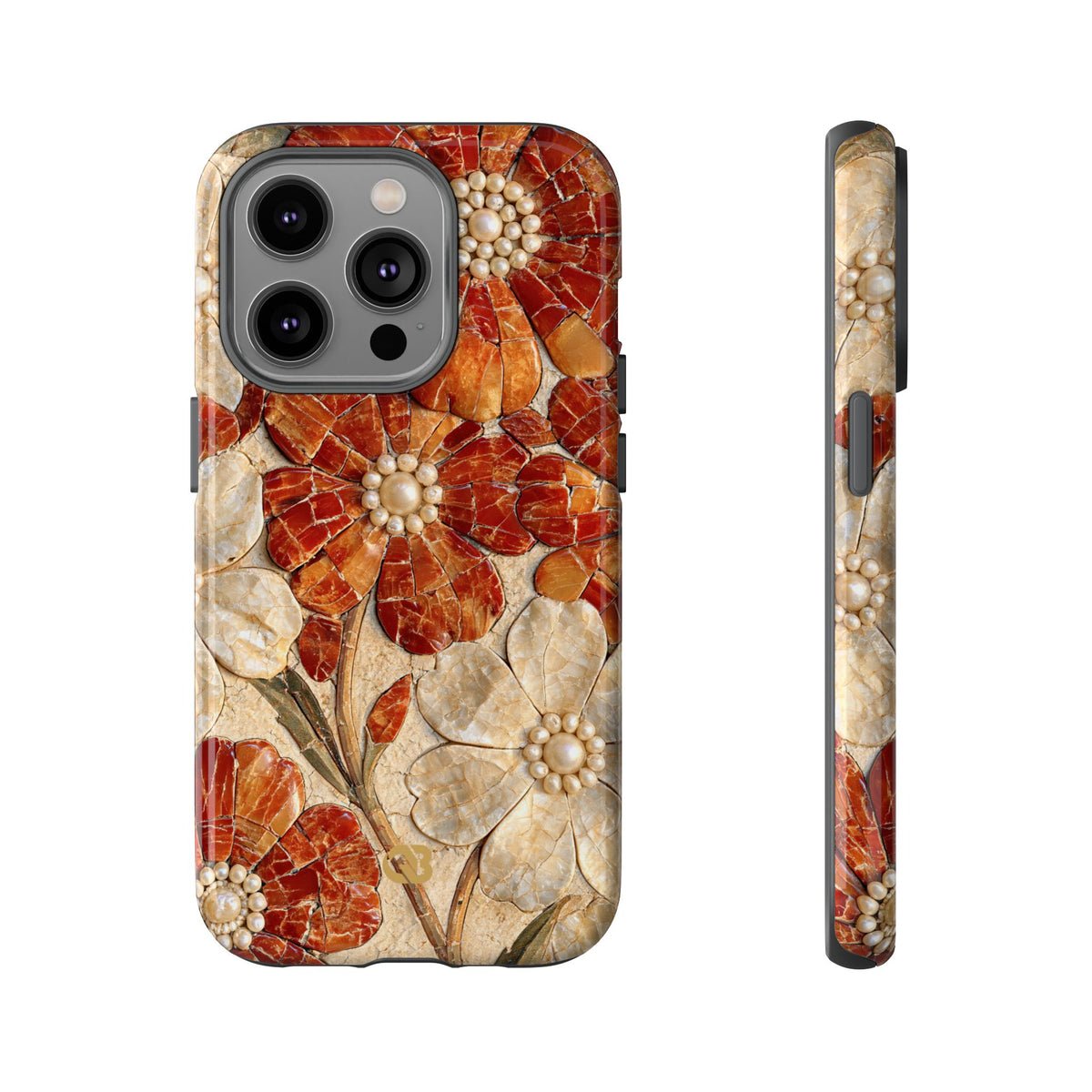 Carnelian Pearl Bloom · Tough Phone Case for iPhone · Orange