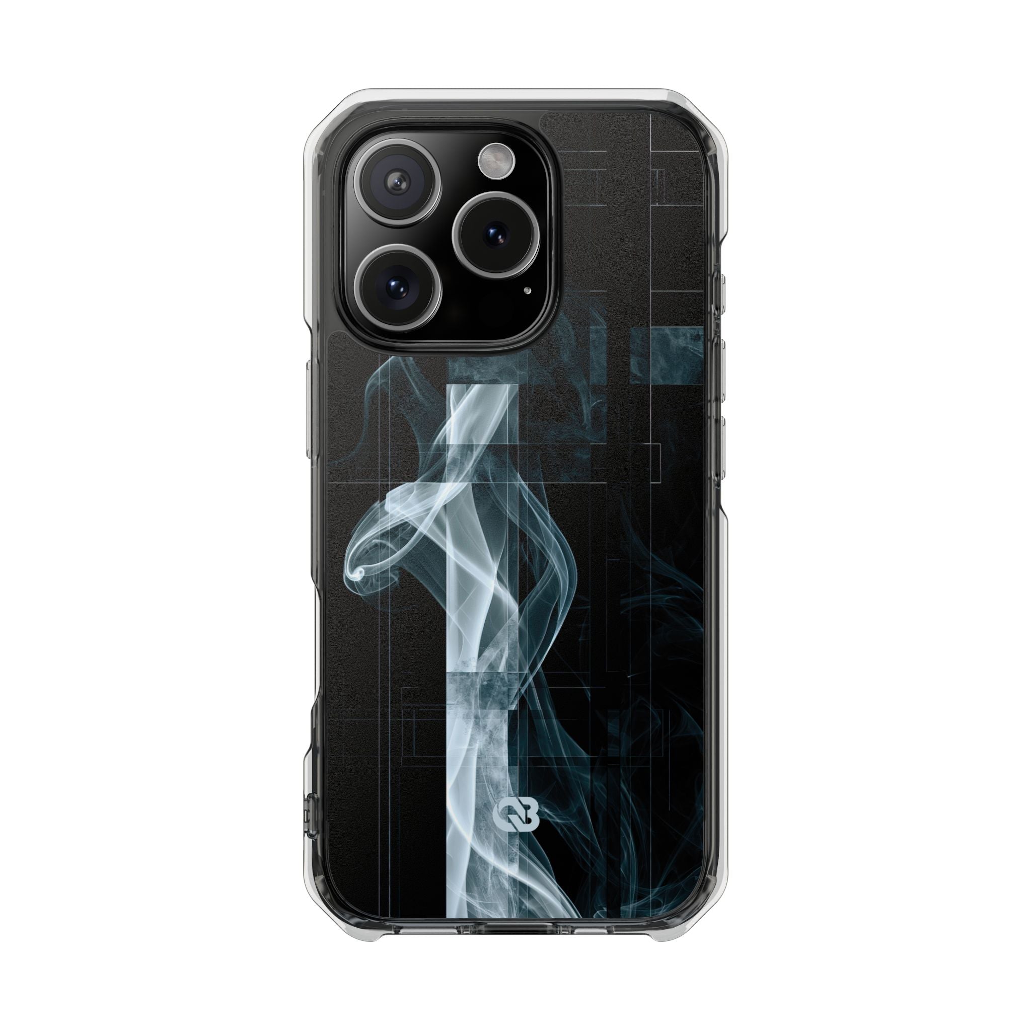 Black Impact MagSafe Phone Case for iPhone - Arctic Vapor Grid