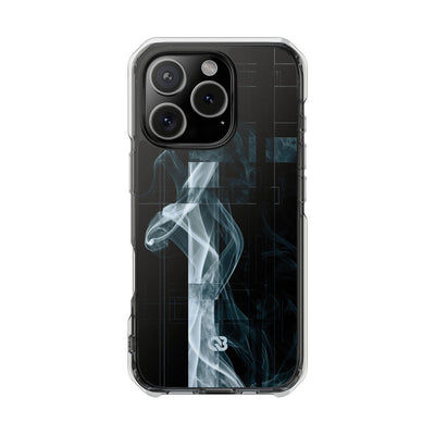 Black Impact MagSafe Phone Case for iPhone - Arctic Vapor Grid