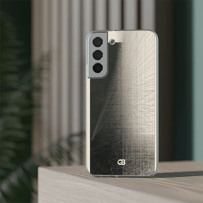 Beige Lite Phone Case for Samsung - Brutalist Graphite Grid