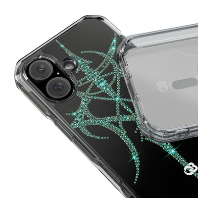 Teal Cyber Sigil · Clear Impact Magnetic Phone Case for iPhone · Teal