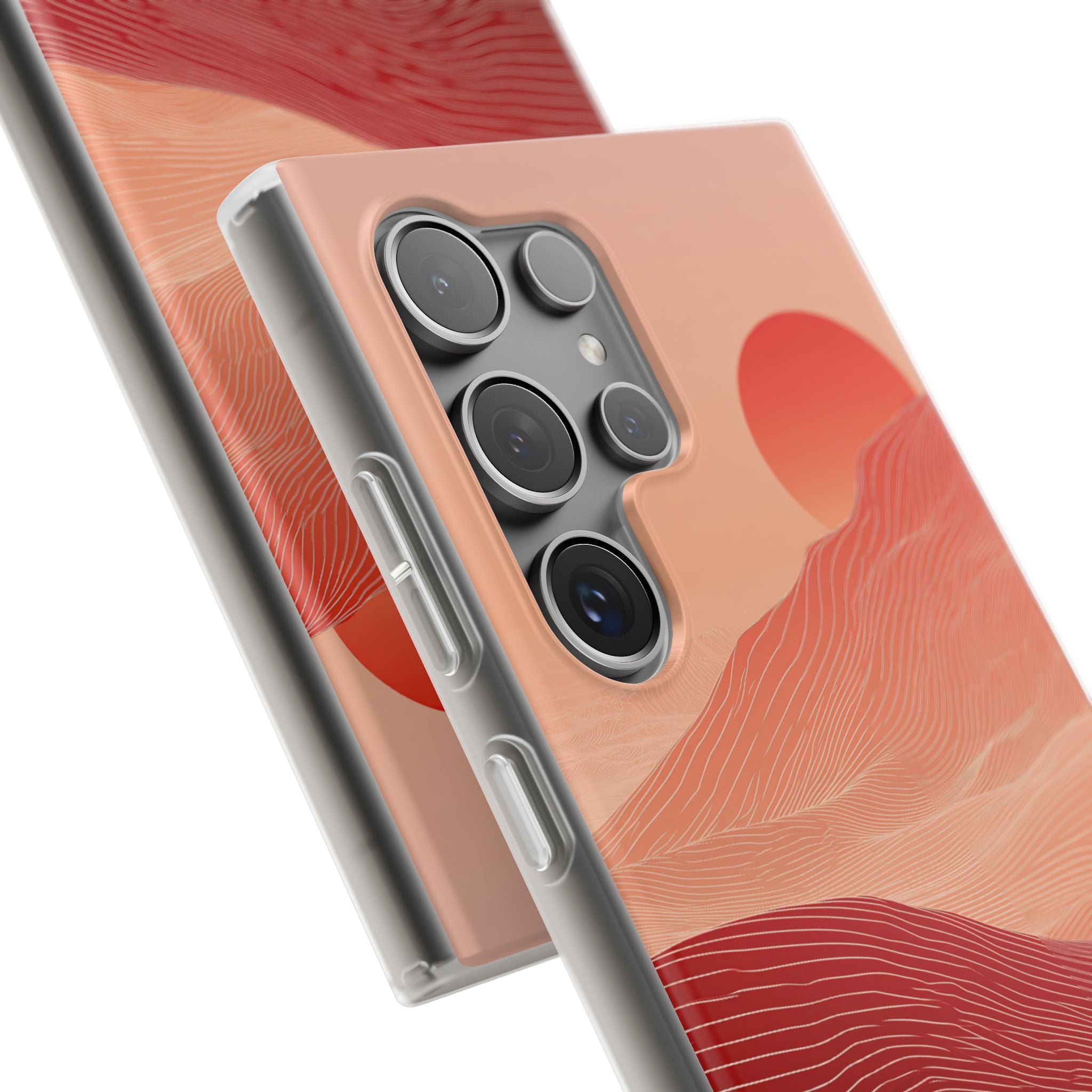 Red Lite Phone Case for Samsung - Crimson Ridge Lines