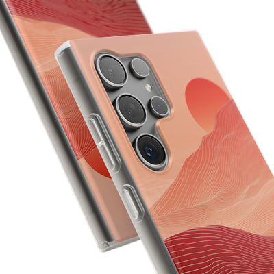 Red Lite Phone Case for Samsung - Crimson Ridge Lines