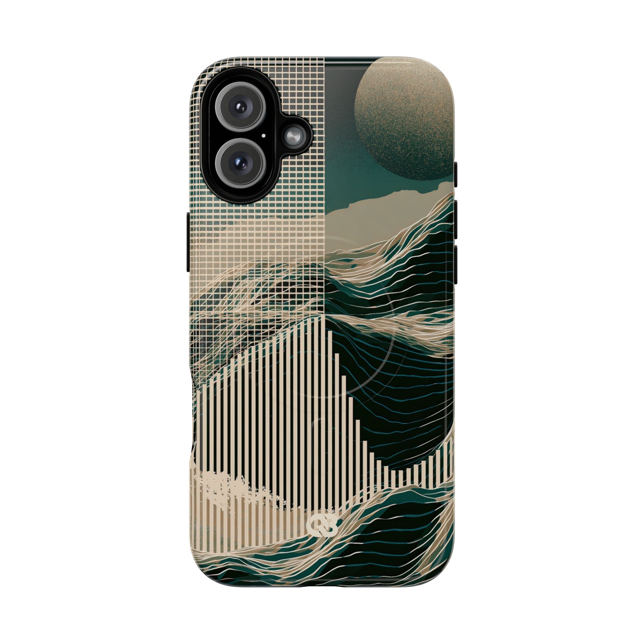 Green Tough 2.0 Magsafe Phone Case for iPhone - Lunar Moss Topography